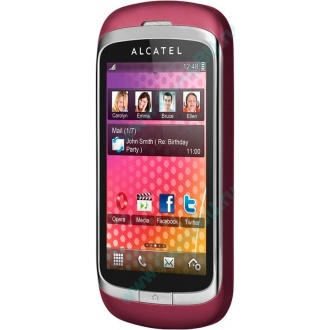 Красно-розовый телефон Alcatel One Touch 818 (Воркута)