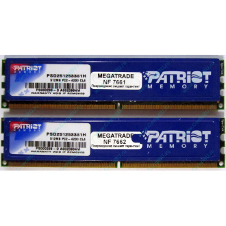 Память 1Gb (2x512Mb) DDR2 Patriot PSD251253381H pc4200 533MHz (Воркута)