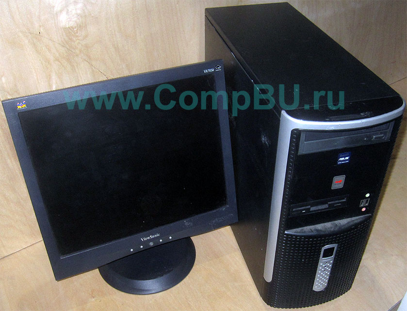 Комплект: одноядерный компьютер Intel Pentium-4 с 1Гб памяти и 17 дюймовый ЖК монитор (Воркута)